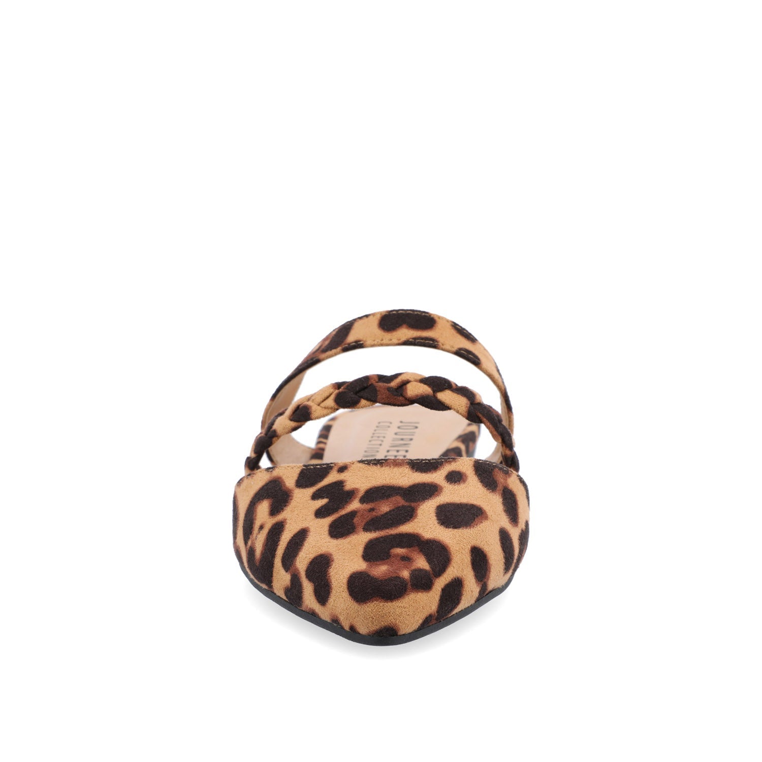 OLIVEA MULE FLATS IN NARROW - Leopard Faux