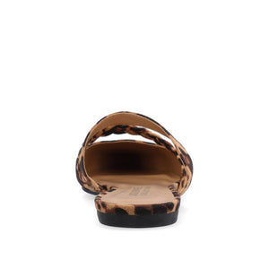 OLIVEA MULE FLATS IN VEGAN LEATHER - Leopard Faux