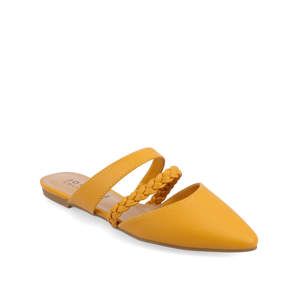 OLIVEA MULE FLATS IN FAUX LEATHER