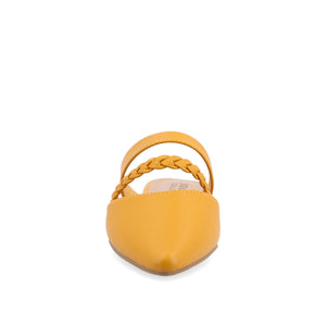 OLIVEA MULE FLATS IN NARROW - Mustard1 PU