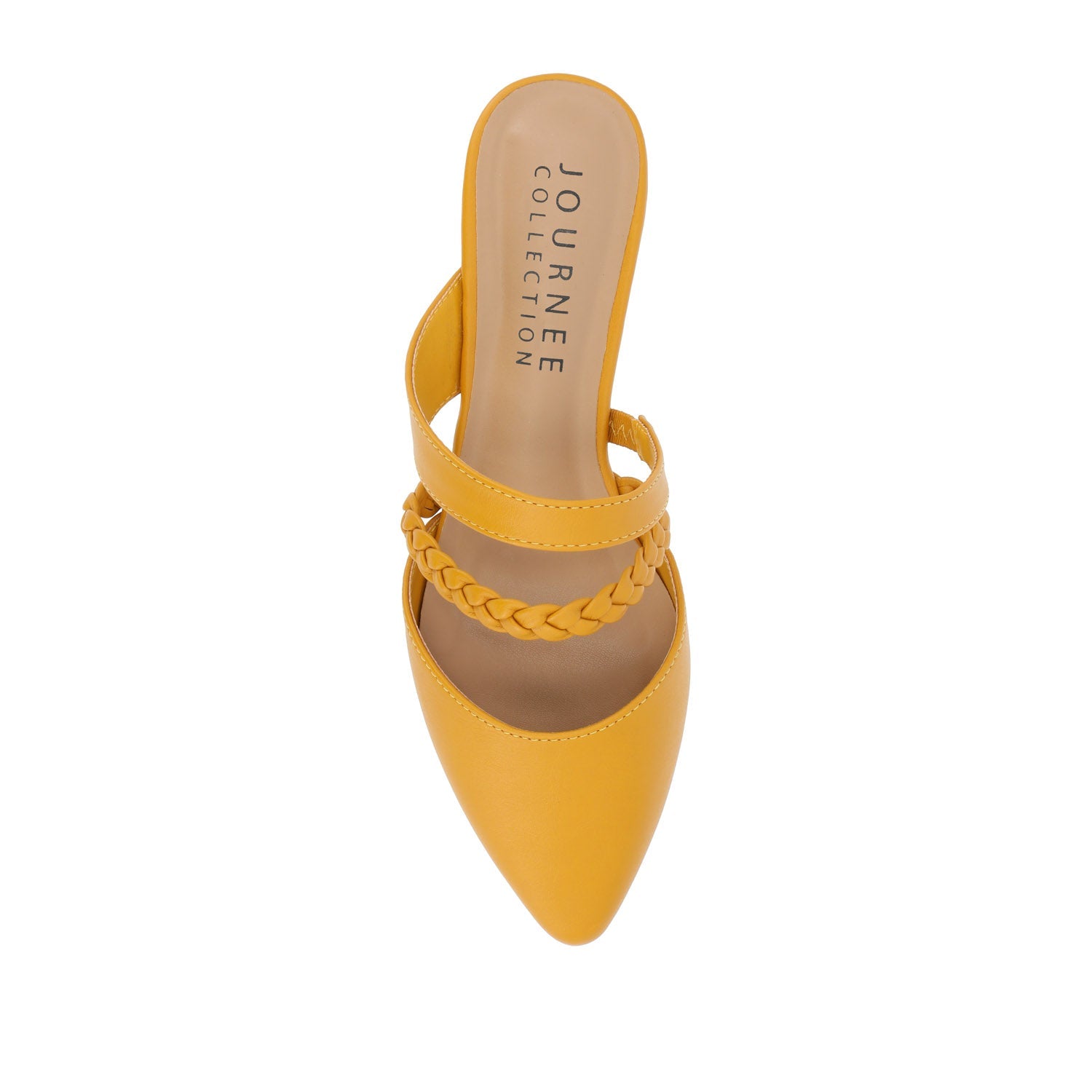 OLIVEA MULE FLATS IN NARROW - Mustard1 PU