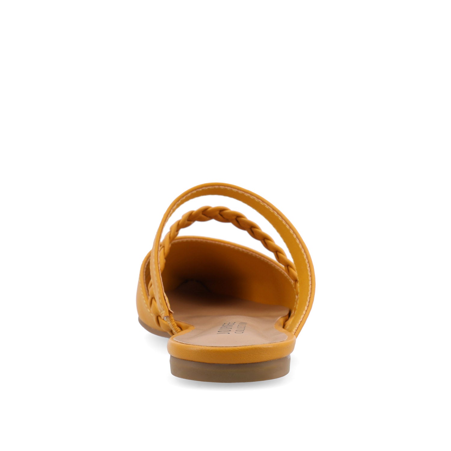 OLIVEA MULE FLATS IN VEGAN LEATHER - Mustard1 PU