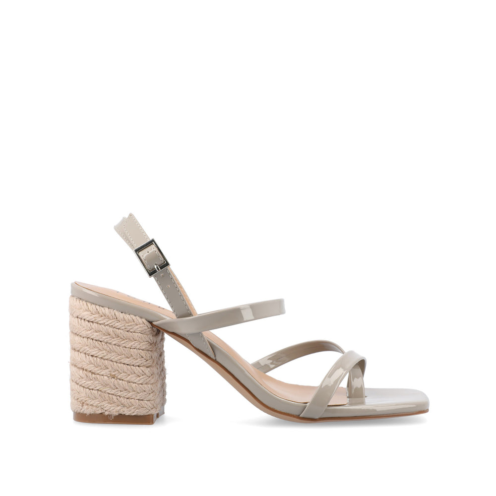 OLIVINA ESPADRILLE HEELED SANDAL IN FAUX LEATHER