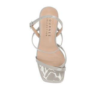 OLIVINA ESPADRILLE HEELED SANDAL IN FAUX LEATHER