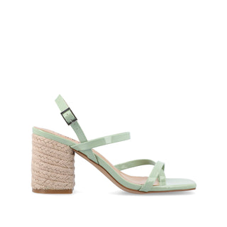 OLIVINA ESPADRILLE HEELED SANDAL IN FAUX LEATHER