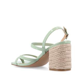 OLIVINA ESPADRILLE HEELED SANDAL IN FAUX LEATHER