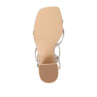 OLIVINA ESPADRILLE HEELED SANDAL IN FAUX LEATHER