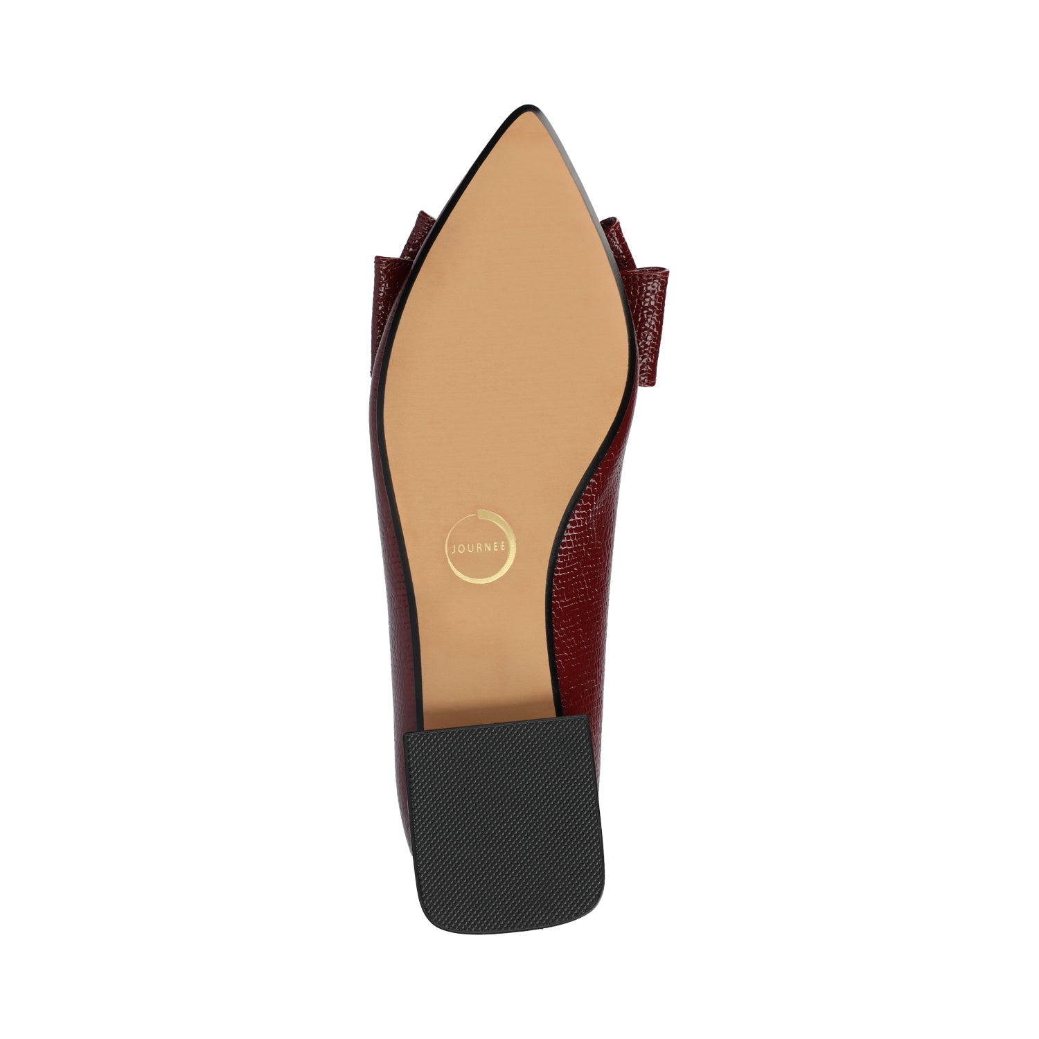 OPHELIA LOW BLOCK CROCO BALLET FLATS