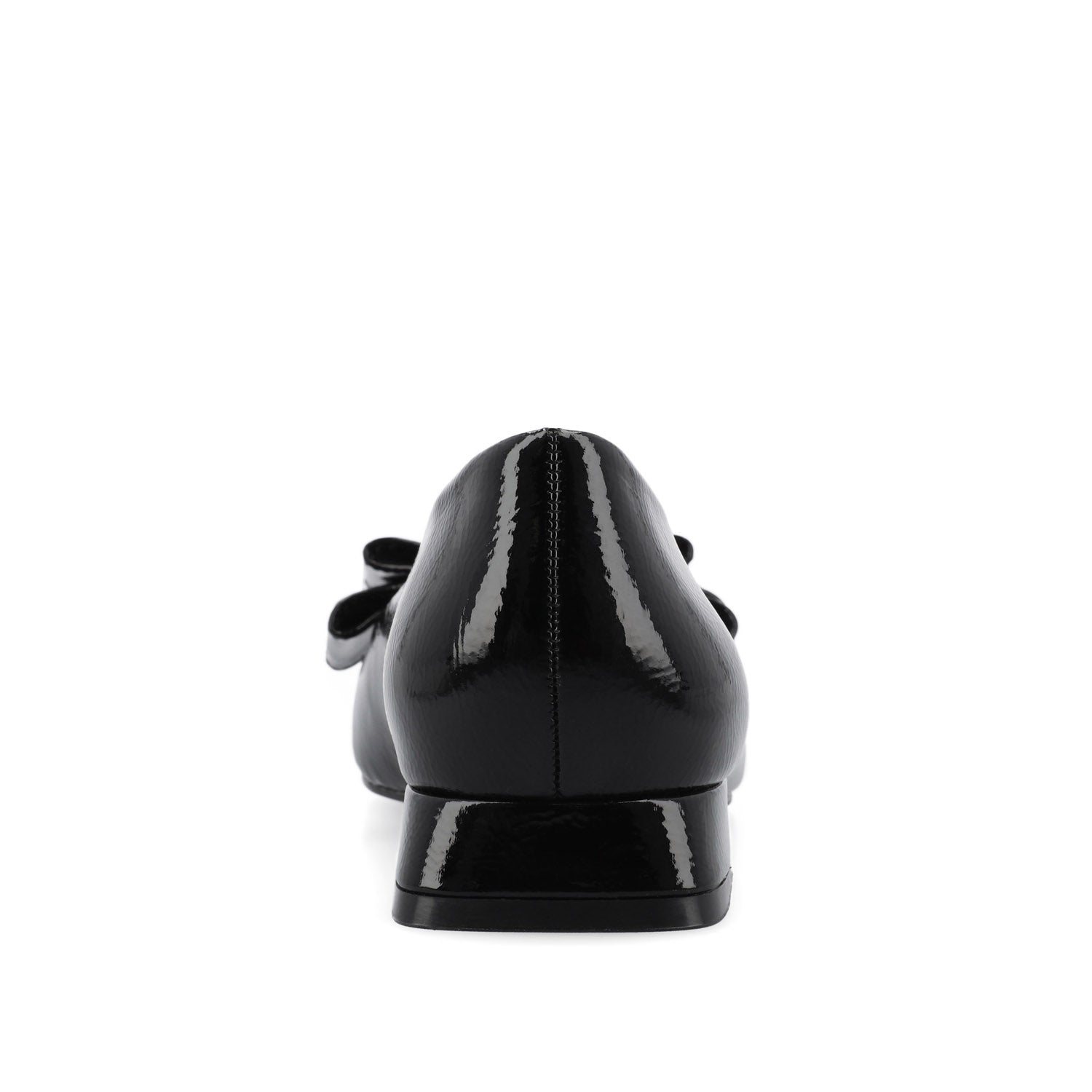 OPHELIA LOW BLOCK BALLET FLATS VEGAN LEATHER - Patent/Black