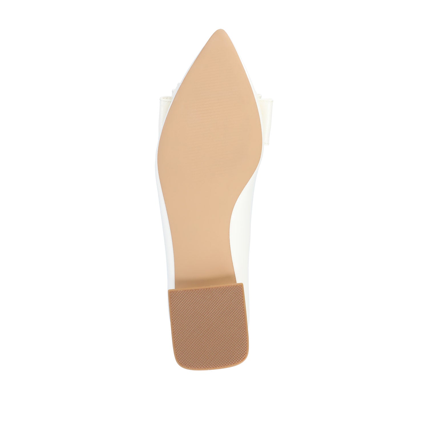 OPHELIA LOW BLOCK BALLET FLATS FAUX LEATHER IN WIDE