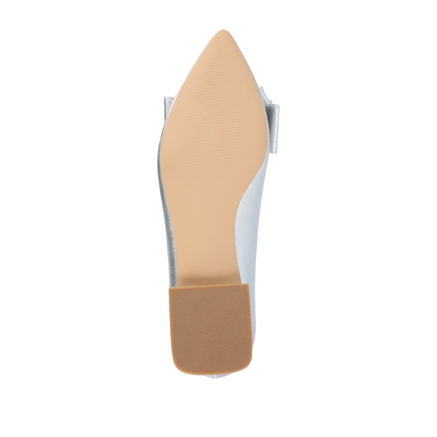 OPHELIA LOW BLOCK BALLET FLATS FAUX LEATHER IN WIDE