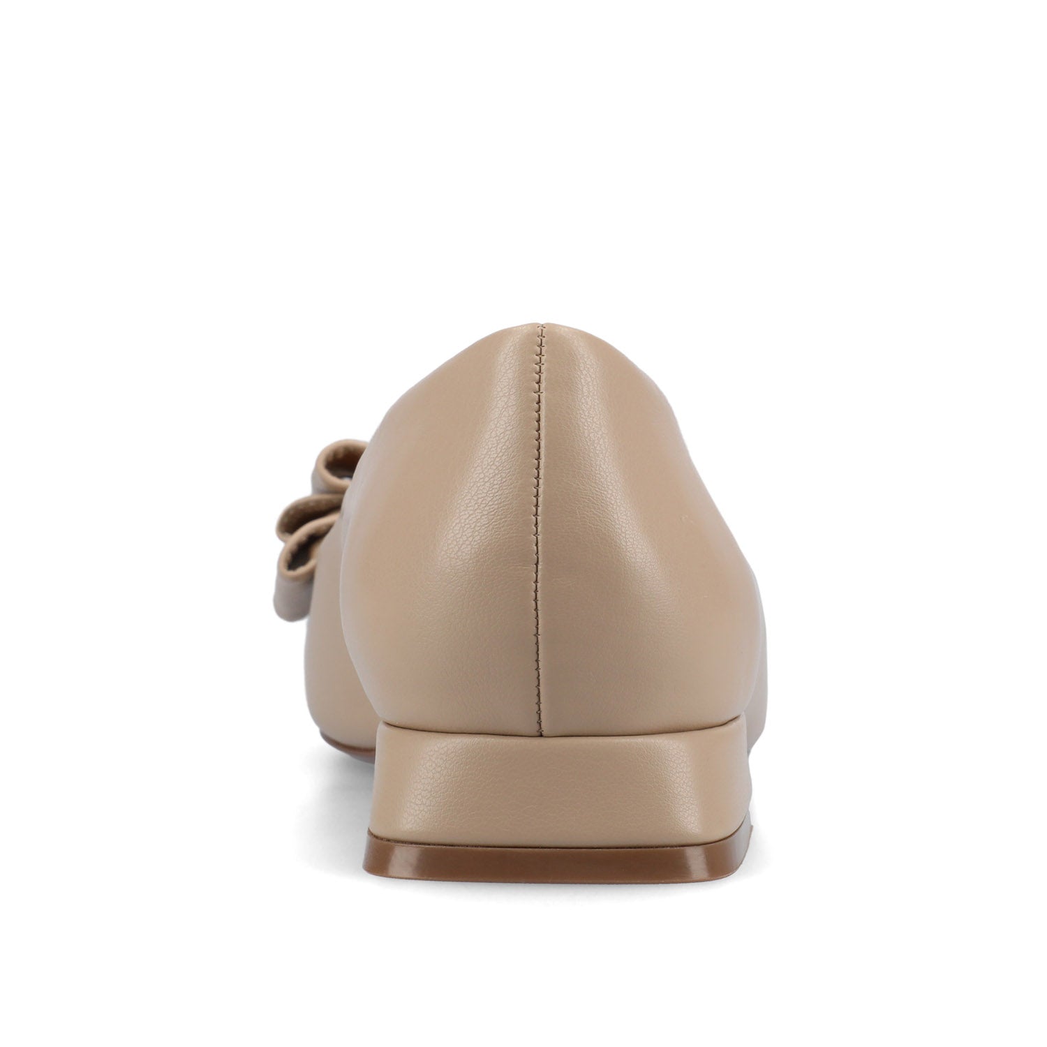 OPHELIA LOW BLOCK BALLET FLATS VEGAN LEATHER - Taupe