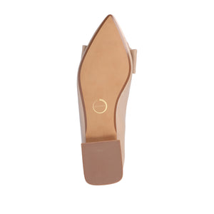 OPHELIA LOW BLOCK BALLET FLATS FAUX LEATHER IN WIDE