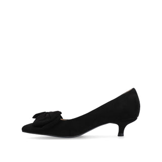 ORANA KITTEN PUMP HEELS IN FAUX SUEDE