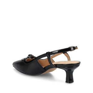 PADMA KITTEN HEELS IN VEGAN LEATHER - Black PU