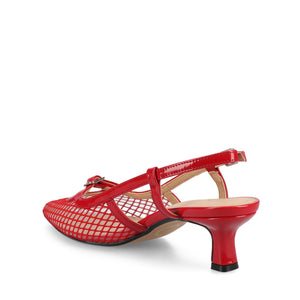 PADMA SLING BACK PUMPS IN MESH - Red Mesh