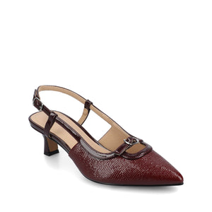 PADMA KITTEN HEELS IN VEGAN LEATHER - Oxblood