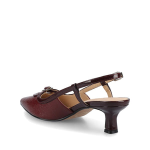 PADMA KITTEN HEELS IN VEGAN LEATHER - Oxblood