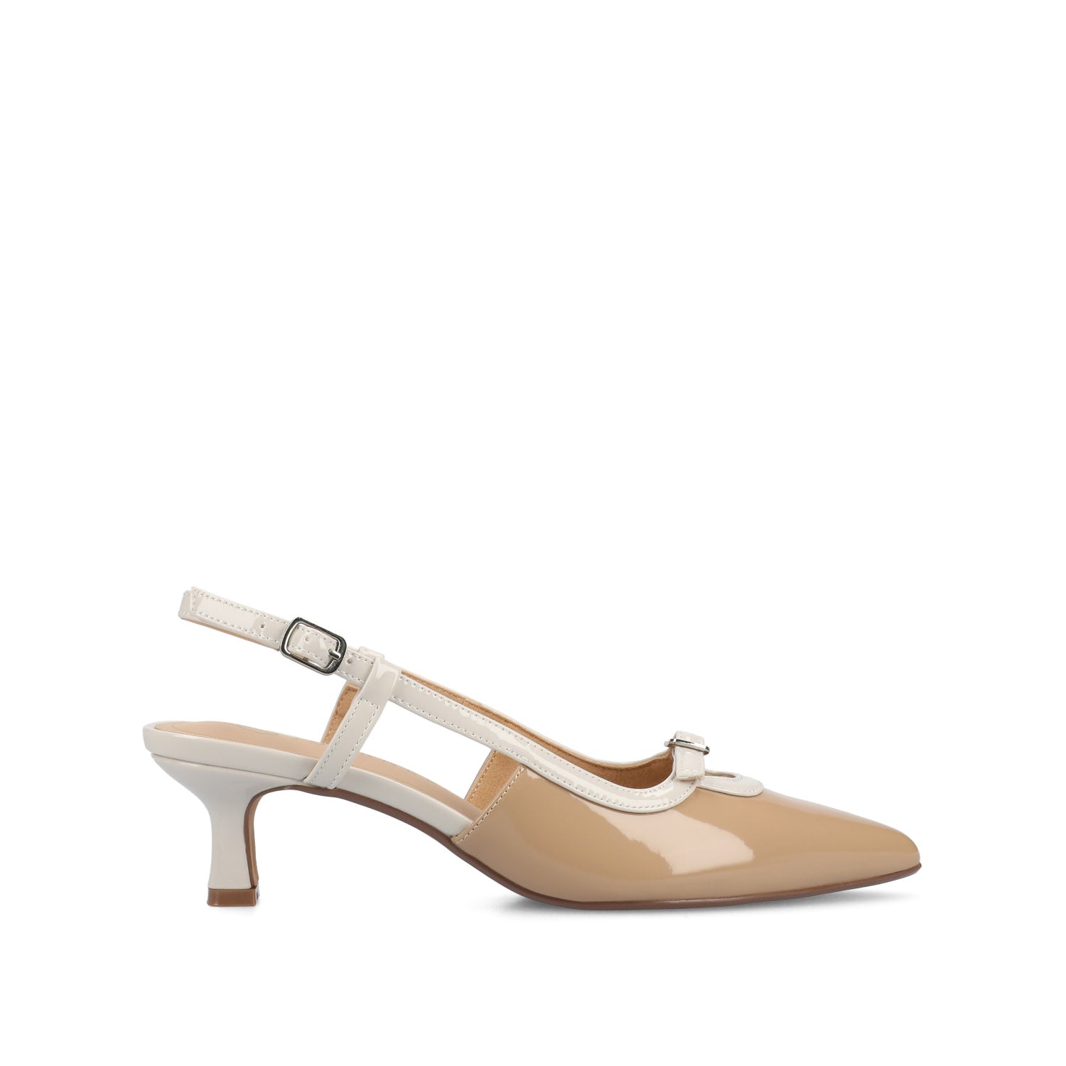 PADMA KITTEN HEELS IN WIDE - Nude Patent