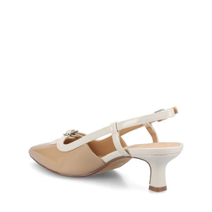 PADMA KITTEN HEELS IN VEGAN LEATHER - Nude Patent