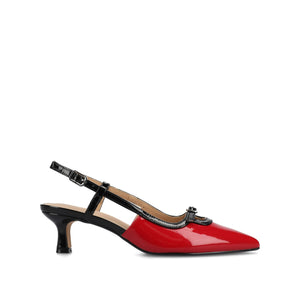 PADMA KITTEN HEELS IN WIDE - Red Patent