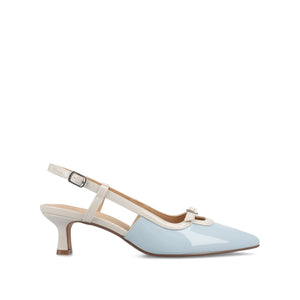PADMA KITTEN HEELS IN VEGAN LEATHER - Blue Patent