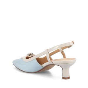 PADMA KITTEN HEELS IN VEGAN LEATHER - Blue Patent