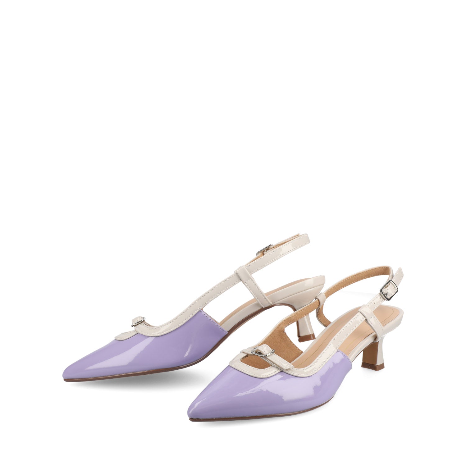PADMA KITTEN HEELS IN VEGAN LEATHER - Lilac Patent
