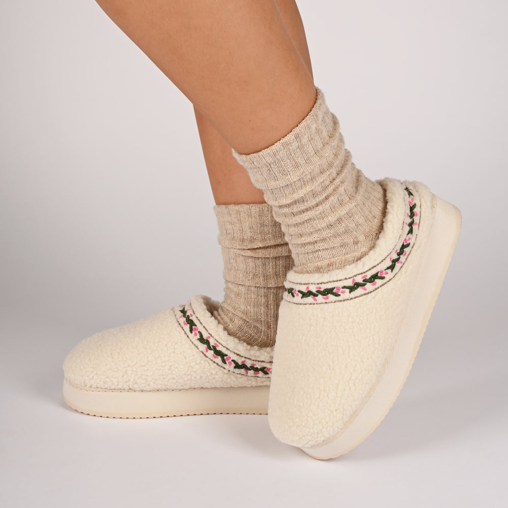 PALLMER SLIPPERS IN FAUX SHEARLING