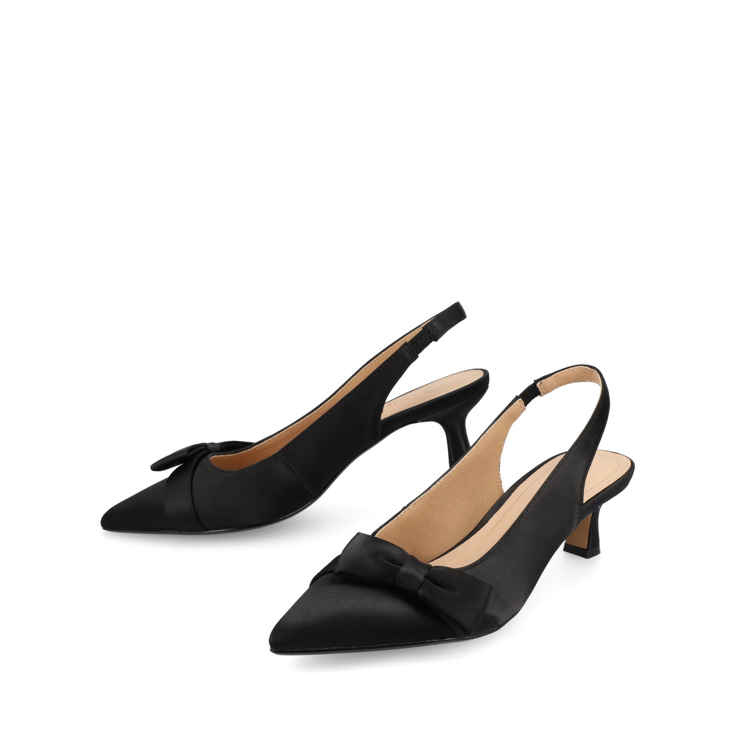 PALOMA SLINGBACK KITTEN HEELS - Black