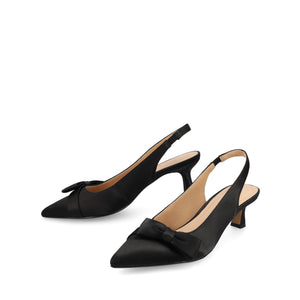 PALOMA SLINGBACK KITTEN HEELS - Black