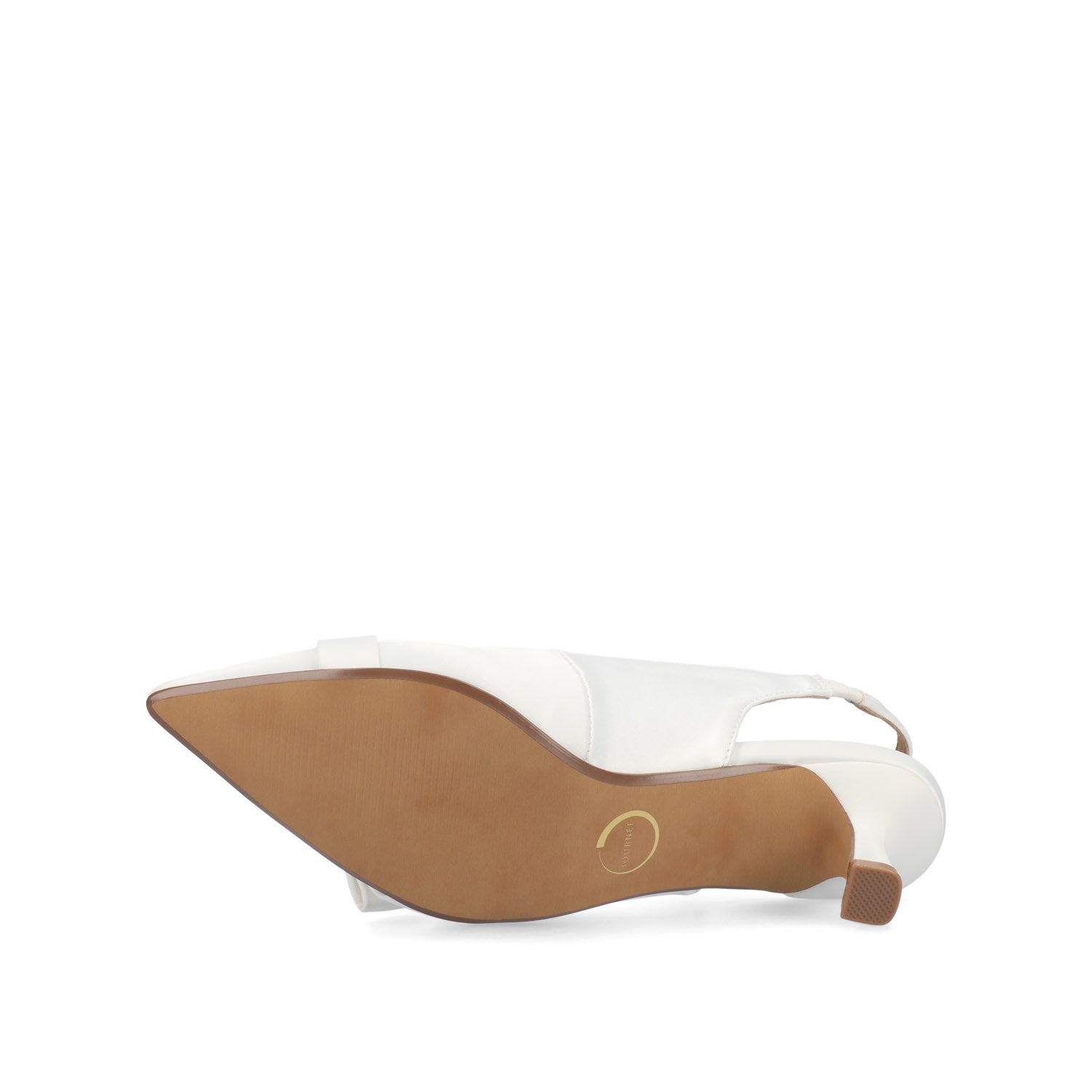 PALOMA SLINGBACK KITTEN HEELS - White Satin