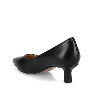 PAMMIE KITTEN HEELS IN VEGAN LEATHER - Black PU