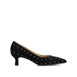PAMMIE STATEMENT KITTEN HEELS - Black Stud