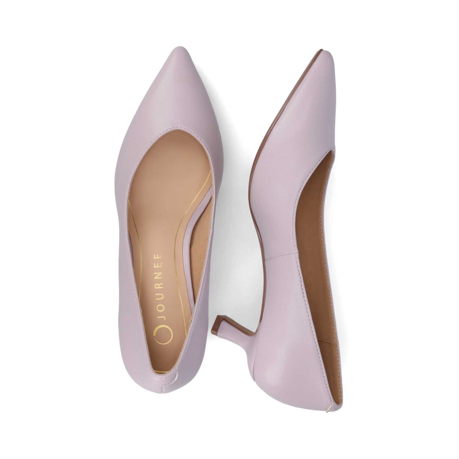 PAMMIE KITTEN HEELS IN VEGAN LEATHER - Lilac PU