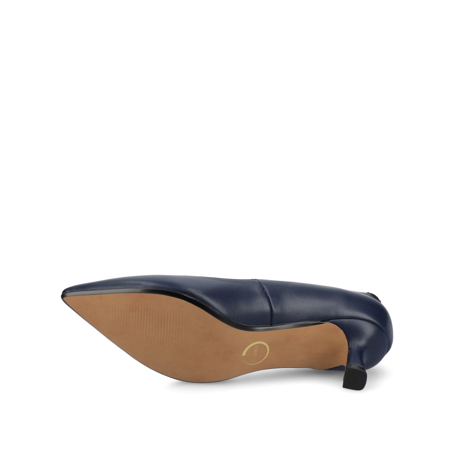 PAMMIE KITTEN HEELS IN VEGAN LEATHER - Navy PU