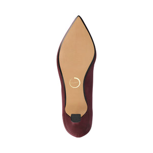 PAMMIE STATEMENT KITTEN HEELS - Oxblood