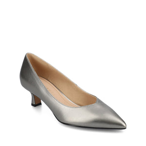 PAMMIE STATEMENT KITTEN HEELS - Pewter