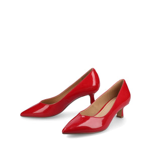 PAMMIE KITTEN HEELS IN PATENT - Red Patent