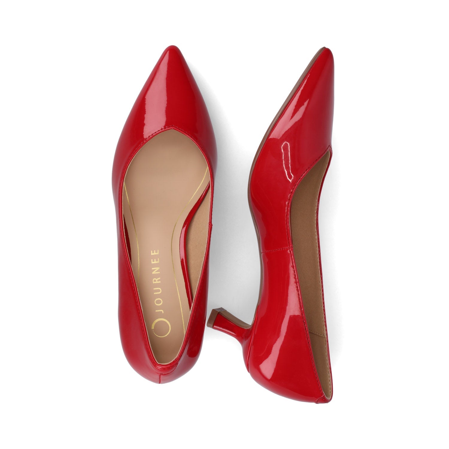PAMMIE KITTEN HEELS IN PATENT - Red Patent