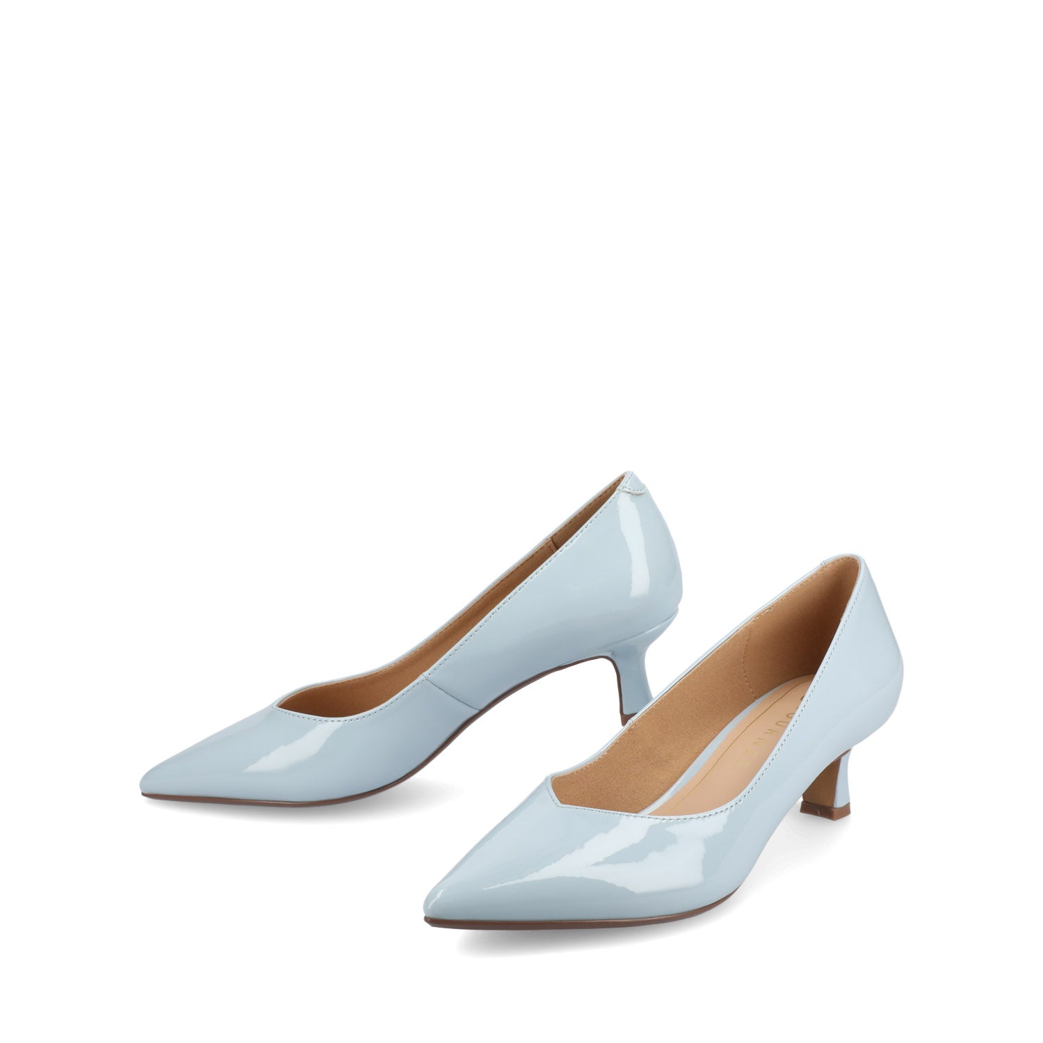 PAMMIE KITTEN HEELS IN PATENT - Blue Patent
