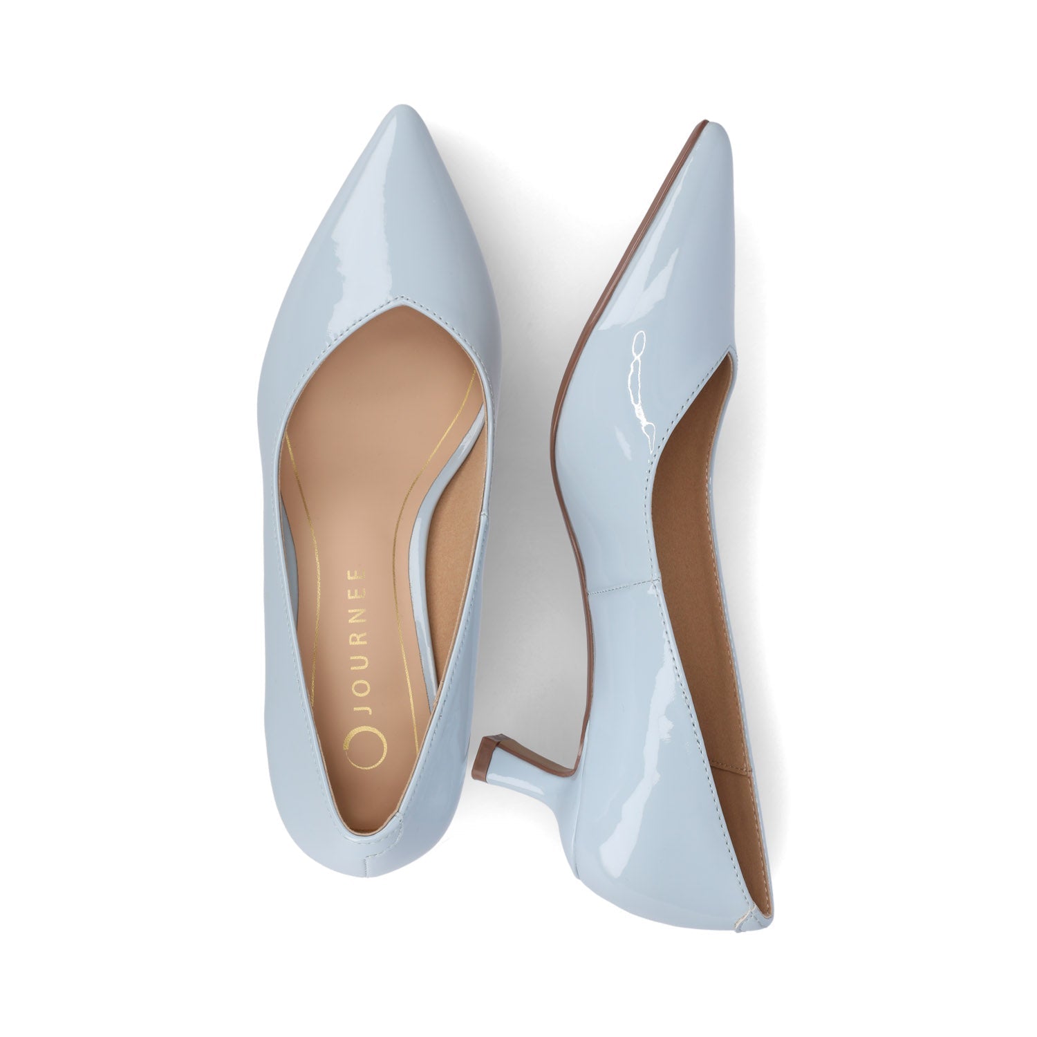 PAMMIE KITTEN HEELS IN PATENT - Blue Patent