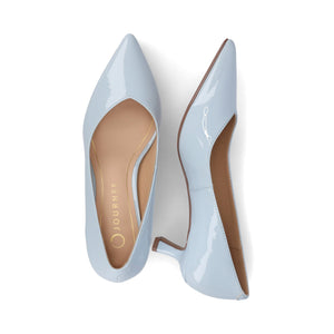 PAMMIE KITTEN HEELS IN PATENT - Blue Patent