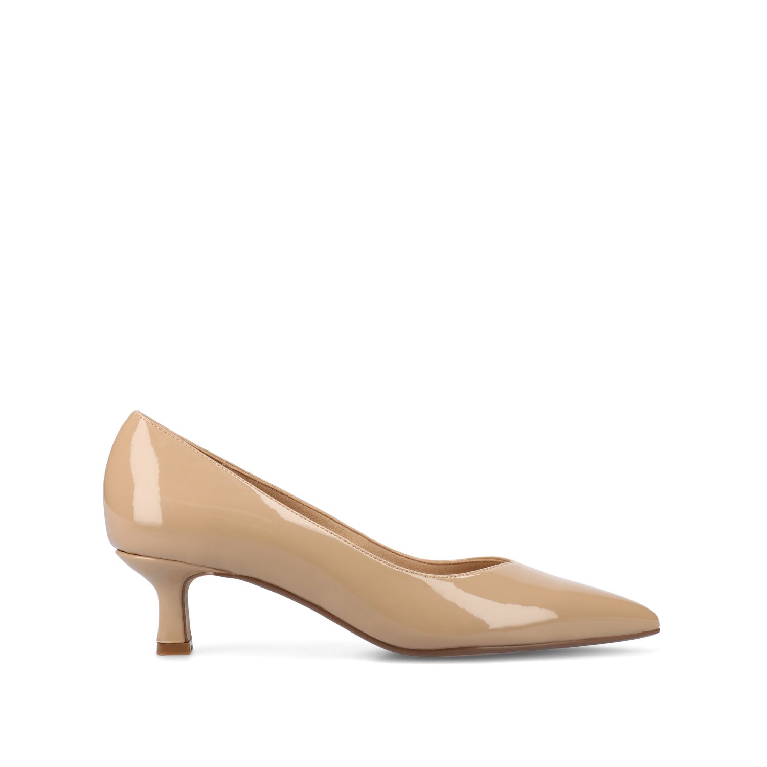 PAMMIE KITTEN HEELS IN PATENT - Tan Patent