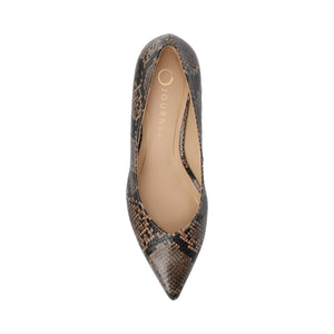 PAMMIE STATEMENT KITTEN HEELS - Brown Snake