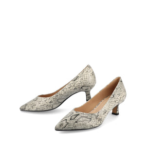 PAMMIE KITTEN HEELS IN VEGAN LEATHER - Snake