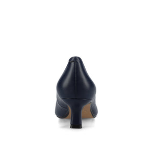 PAMMIE FAUX LEATHER KITTEN HEELS IN WIDE