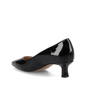 PAMMIE PATENT KITTEN HEELS IN WIDE - Black Patent