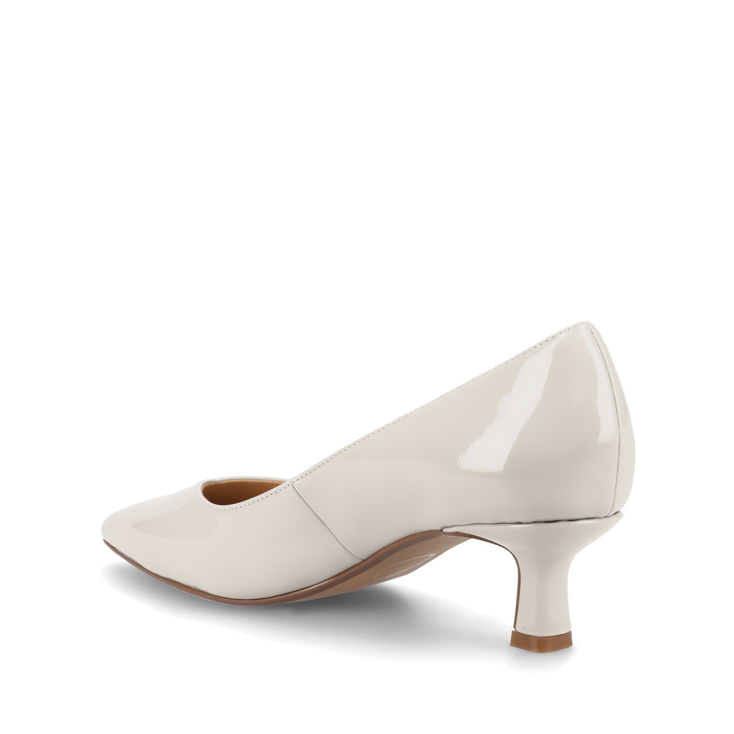 PAMMIE PATENT KITTEN HEELS IN WIDE - Bone Patent