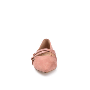 PATRICIA BALLET FLATS IN FAUX SUEDE - Blush